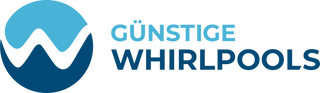 Farbiges Logo von günstige-whirlpools.de – offizielles Markenlogo des Online-Shops für Whirlpools, Eisbäder und Wasserpflegeprodukte